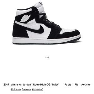 NIKE AIR JORDAN 1 RETRO HIGH OG TWIST SIZE 8.5